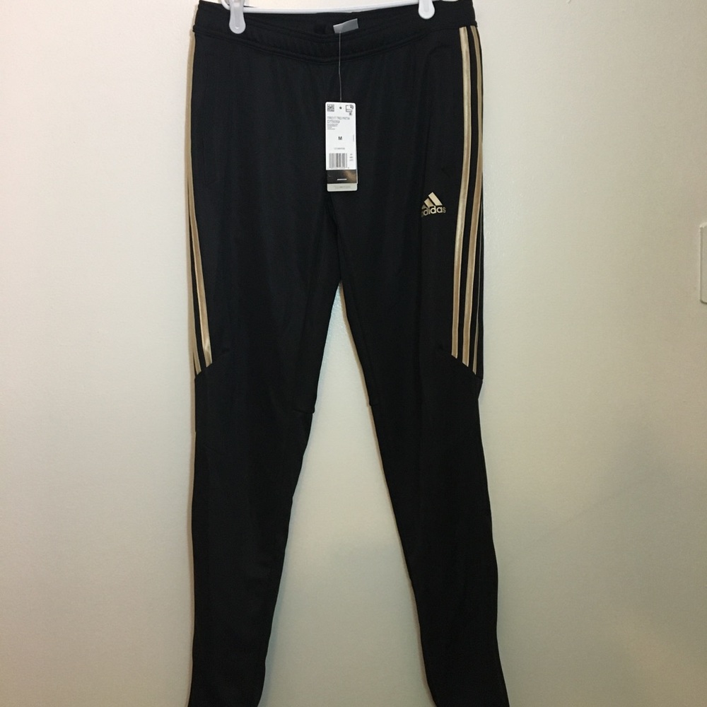 Adidas Gold stripe track joggers